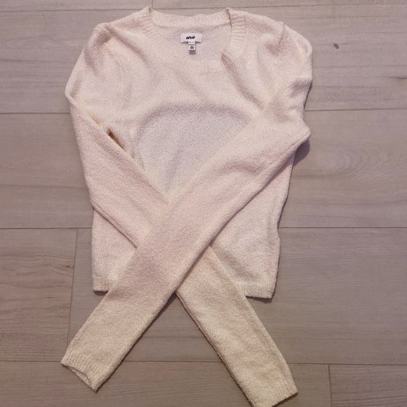 Aerie Soft Cream Crew Neck Sweater - Picture 1 of 3